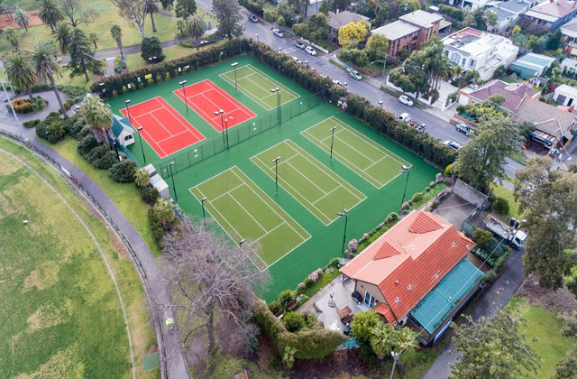 Aerial photo of a community precinct
