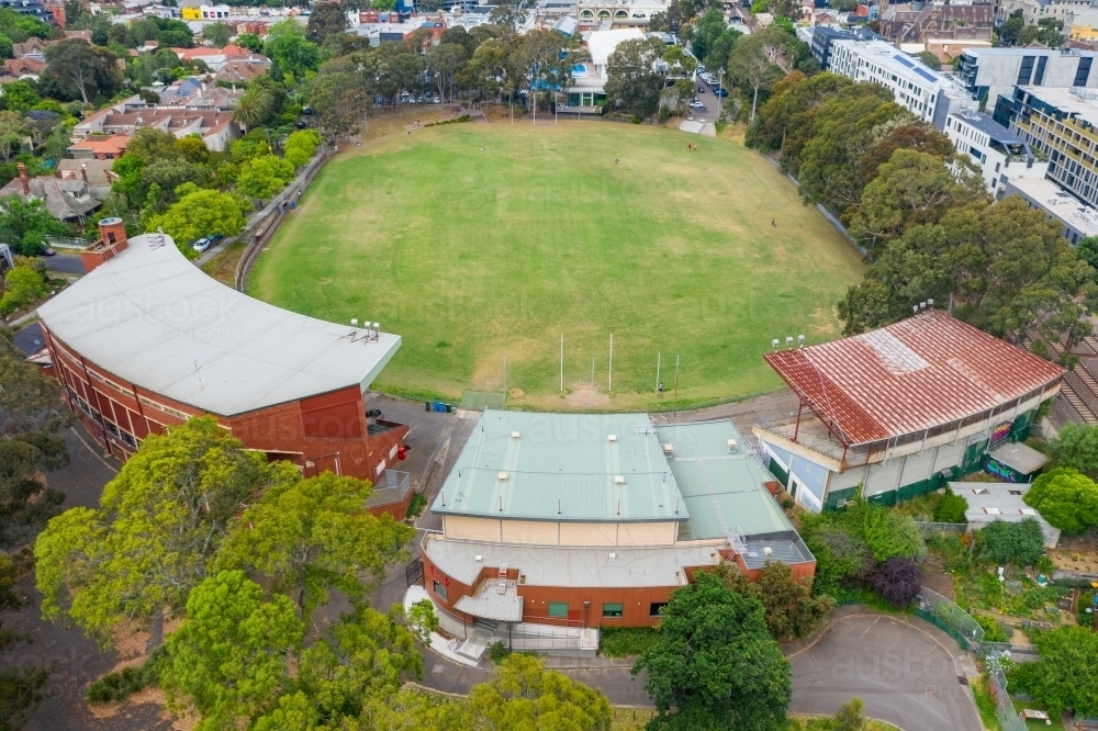 Aerial view of a council facility